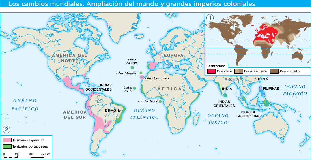 Resultado de imagen de Mapa de las a tierras conocidas antes del descubrimiento de AmÃ©rica