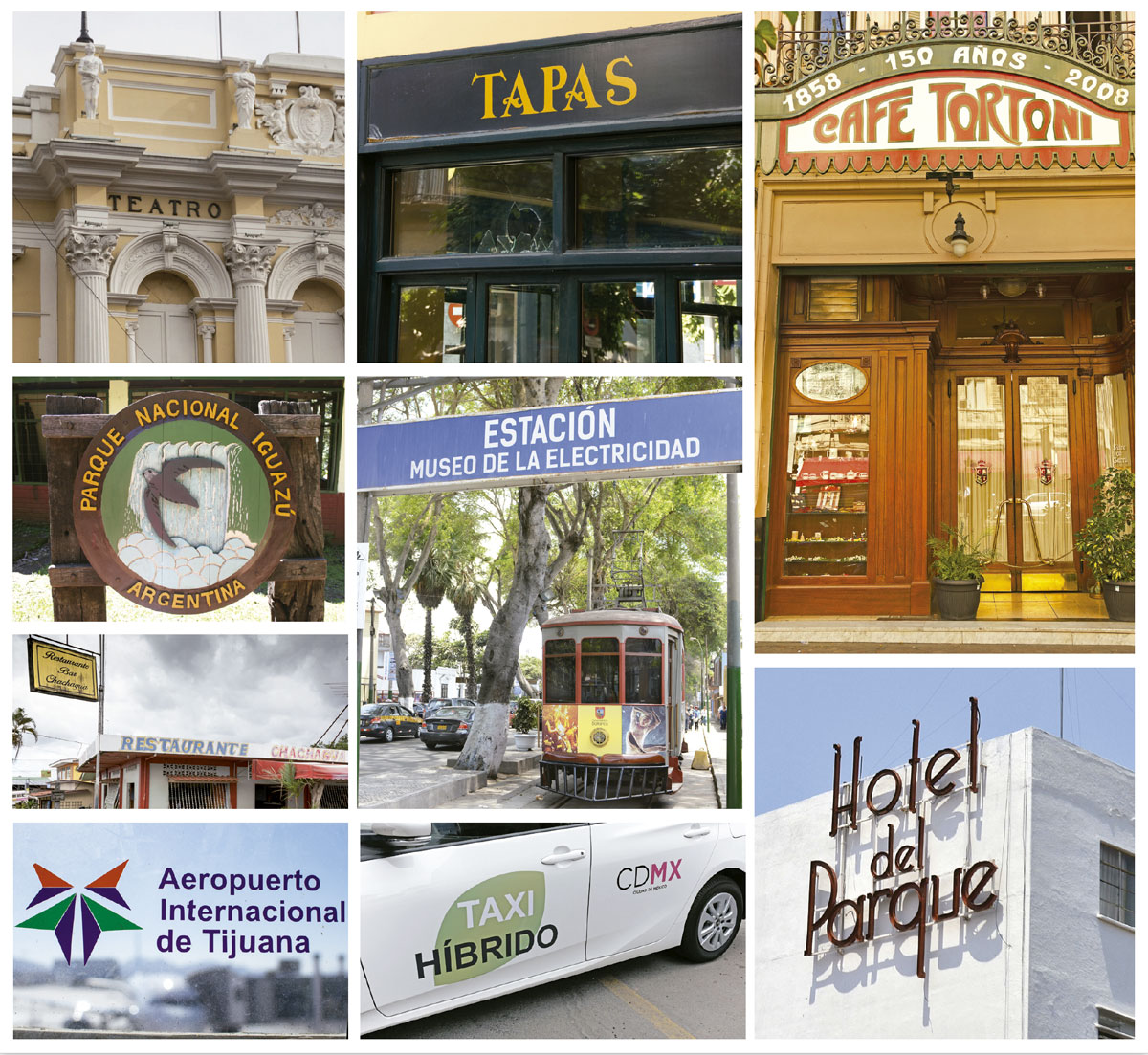 Spanish words in signs and facades