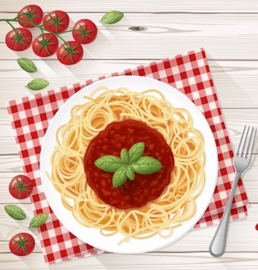 plate of spaghetti