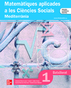 Book cover Matemàtiques aplicades a les Ciències Socials Mediterrània 1r Batxillerat