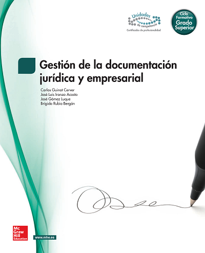 Book cover Gestión de la documentación jurídica y empresarial