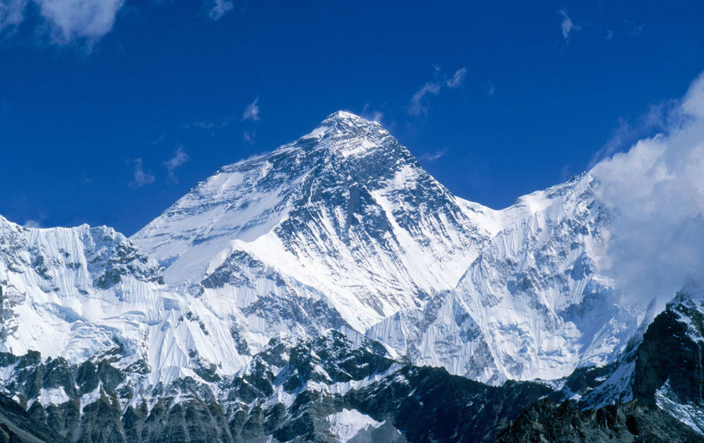 mountains with snowy tops