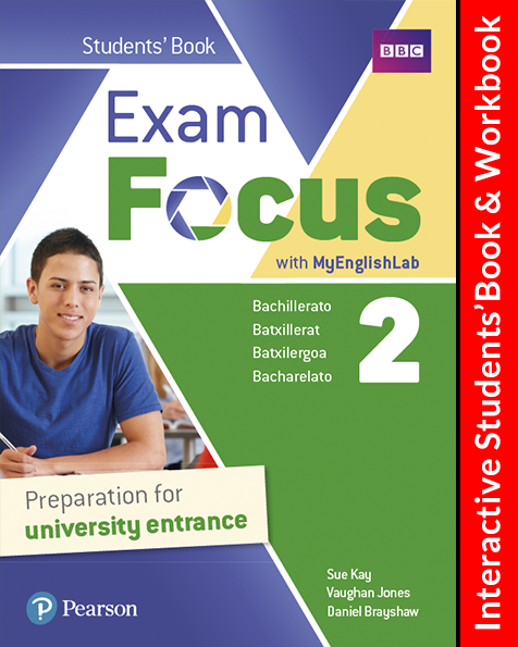 Book cover _Exam Focus 2 Digital Interactive Student's Book and Workbook Access Code