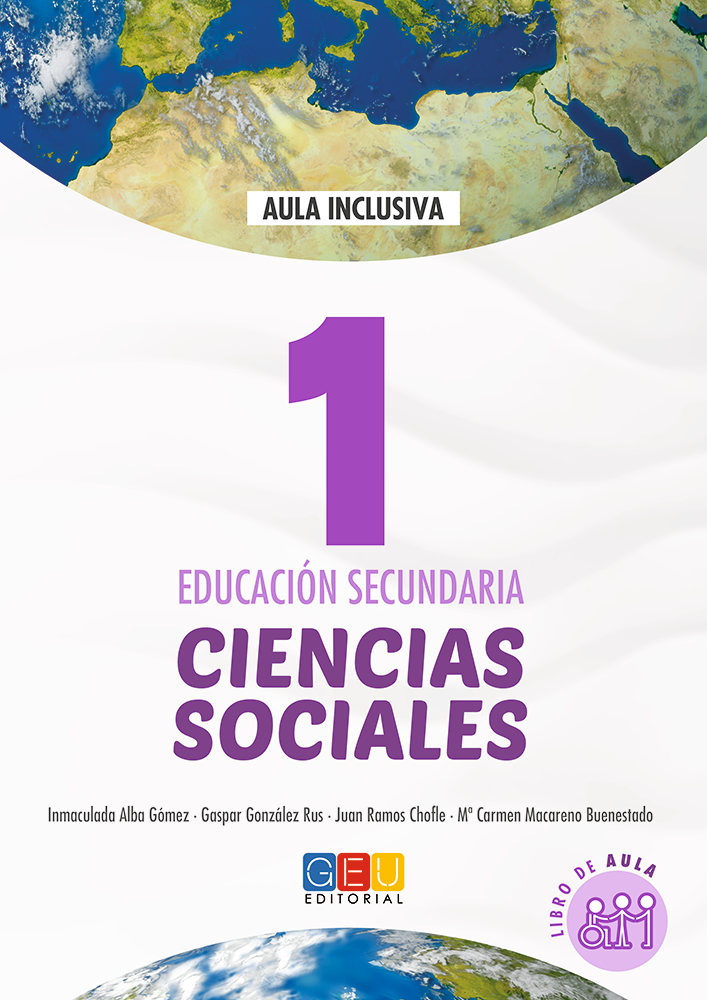 Book cover Ciencias Sociales: Geografía e historia 1. Aula.