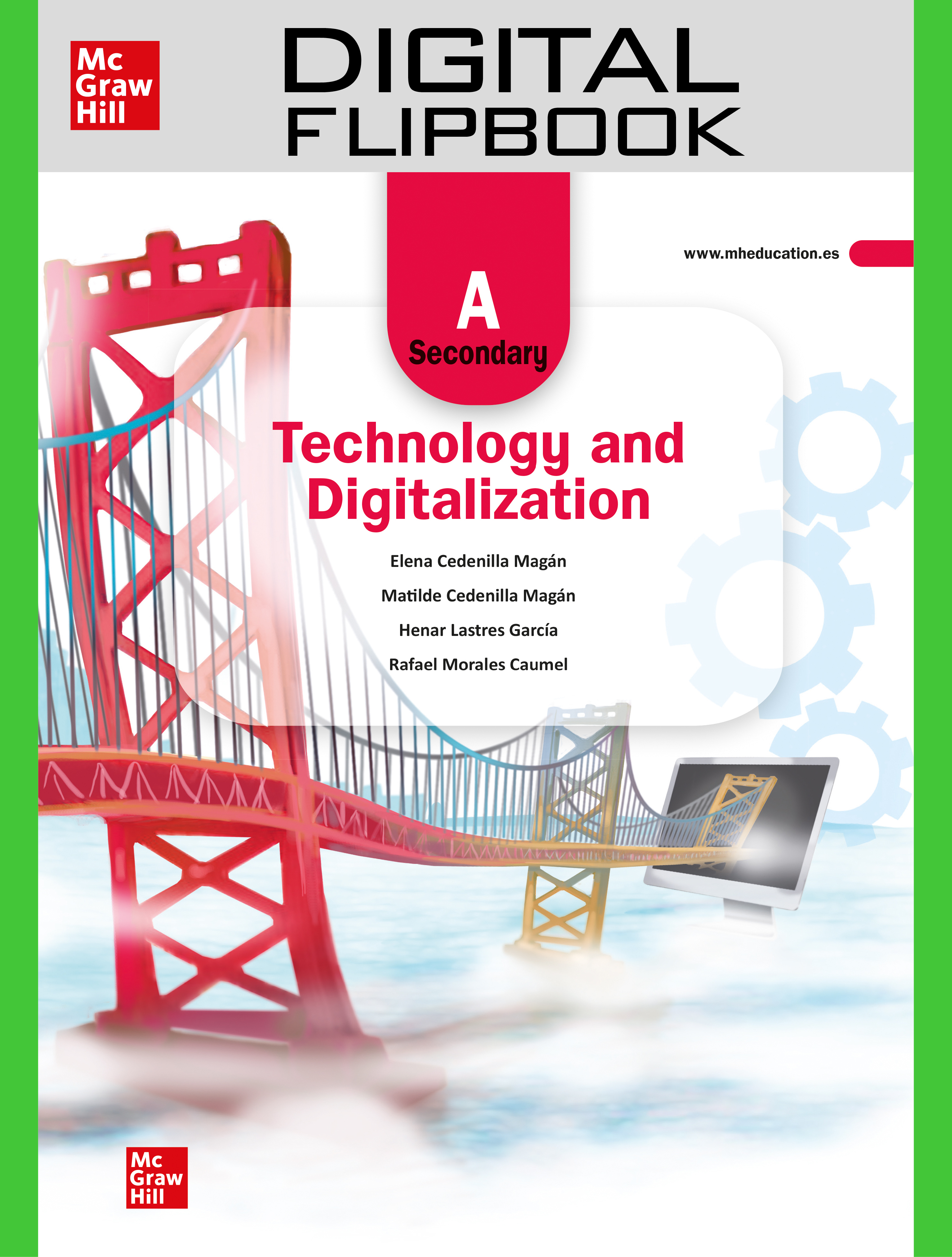 Book cover Digital flipbook. Technology and digitalization  Secondary A