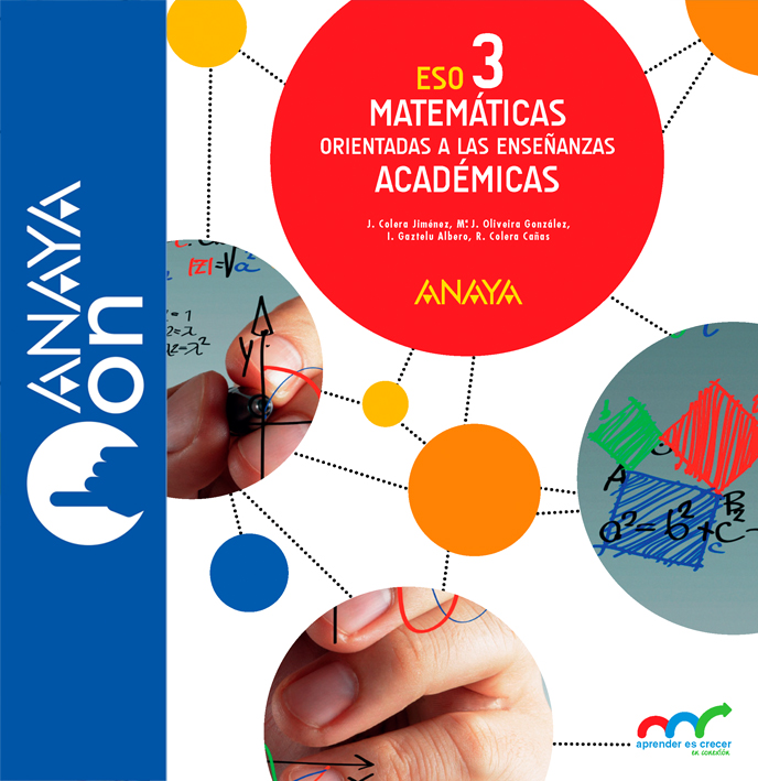 Book cover Matemáticas 3º ESO Académicas ANAYA ON