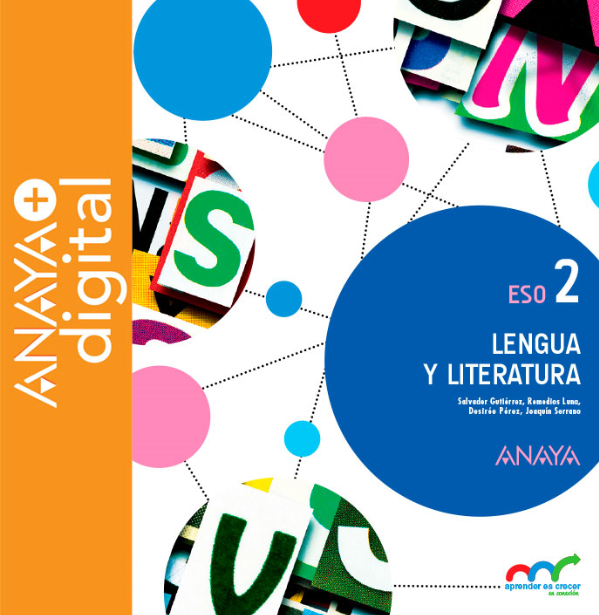 Portada del Libro Lengua y Literatura 2. ESO. Anaya + digital