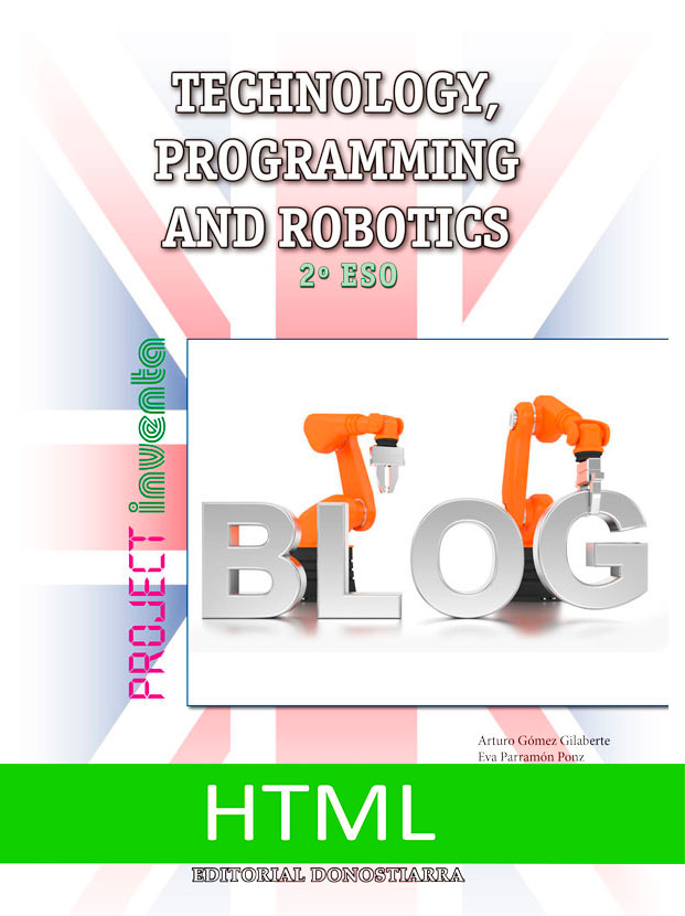 Book cover TECHNOLOGY, PROG. ROBOTICS 2º ESO - INVENTA - HTML