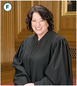 Sonia Sotomayor wears a judge robe.